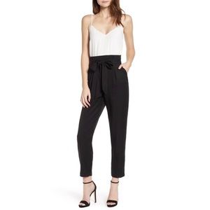 Socialite ~ Two Tone Belted Jumpsuit